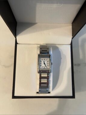 NWT Coach Stainless Steel Rectangular Watch - Silver